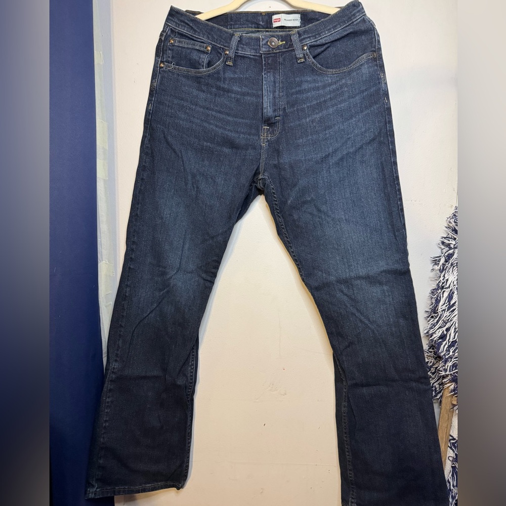 Wrangler Men's Dark Blue Straight Jeans
